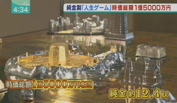 日本玩具公司打造970万元纯金桌游 由12公斤黄金制成