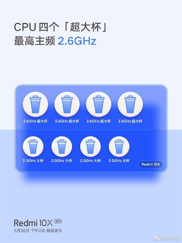 Redmi 10X首发联发科天玑820：拥有4个超大杯CPU核心