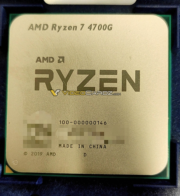 7nm Zen！锐龙7 4700G实物首曝：AMD APU首次走向高端